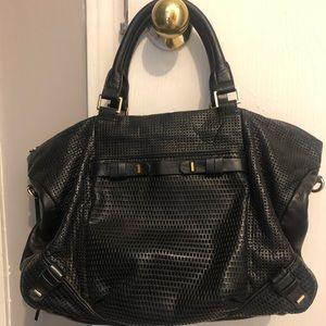 She + Lo Silver Lining Black Satchel/crossbody Bag